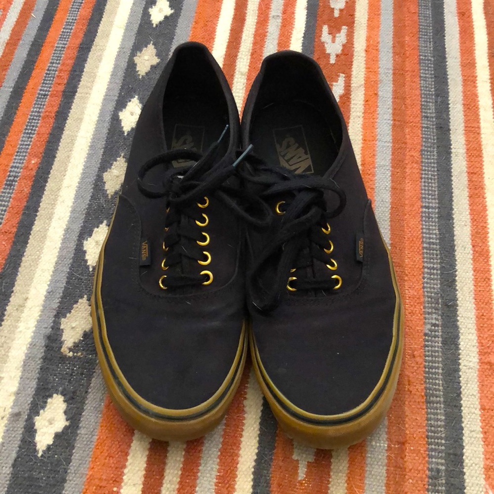 Vans authentic black w/ gumsole. Size 10